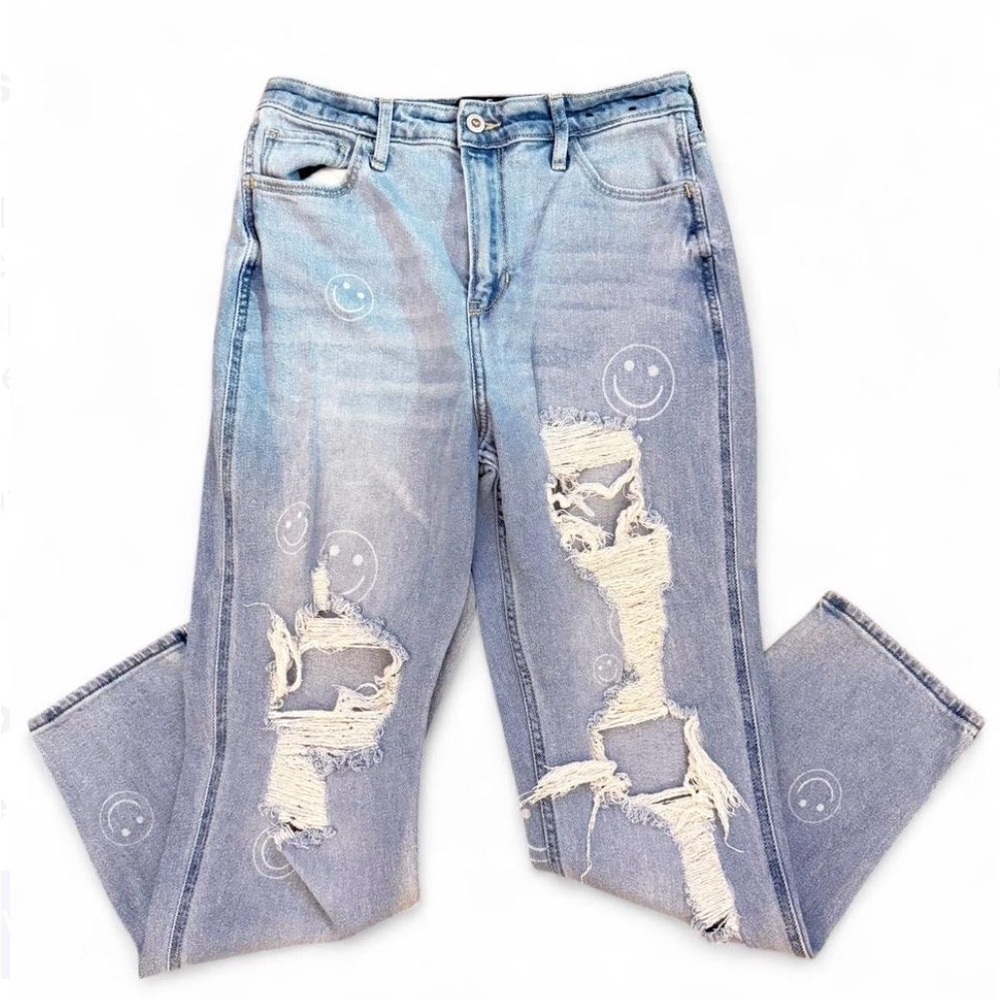 Hollister Light Blue Distressed Boyfriend Jeans